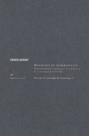 Front cover of Essai sur les principes de la musique by Hugues Dufourt