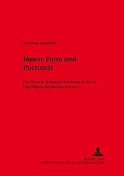 Front cover of Innere Form Und Poetizitat by Matthias Aumuller