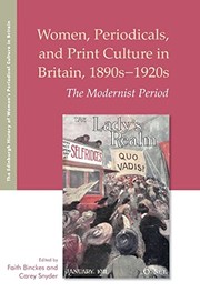 Front cover of Women, Periodicals and Print Culture in Britain, 1890s-1920s by Faith Binckes