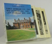 Front cover of English country houses by Christopher Hussey