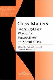 Cover of Class matters by Pat Mahony