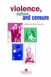Front cover of Violence, culture, and censure by Colin Sumner