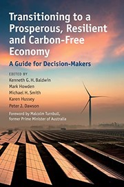 Front cover of Transitioning to a Prosperous, Resilient and Carbon-Free Economy by Ken Baldwin