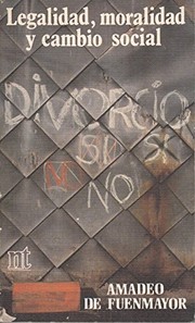 Front cover of Divorcio, legalidad, moralidad y cambio social by Amadeo de Fuenmayor