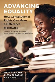 Cover of Advancing Equality by Jody Heymann
