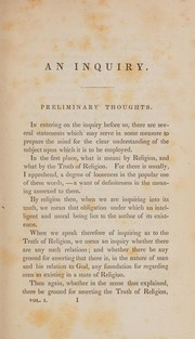 Cover of An inquiry into the foundation, evidences, and truths of religion by Ware, Henry