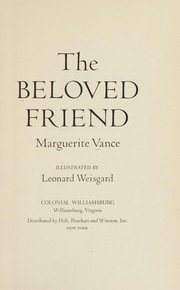 Front cover of The beloved friend by Leonard Weisgard