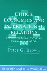 Cover of Ethics, Economics and International Relations by Peter G. Brown