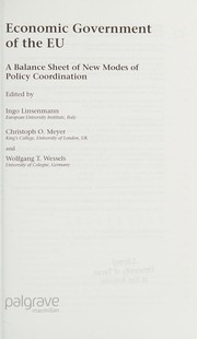 Cover of Economic government of the EU by Wolfgang Wessels