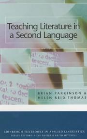 Cover of Teaching literature in a second language by Parkinson, Brian.