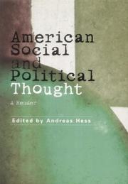 Front cover of American Social and Political Thought by Andreas Hess
