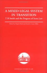 Front cover of Mixed Legal System in Transition by T. B. Smith