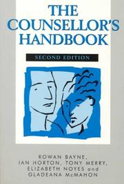 Front cover of The counsellor's handbook by Rowan Bayne