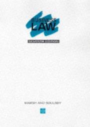 Cover of Business law by S. B. Marsh