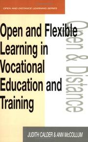 Front cover of Open and flexible learning in vocational education and training by Judith A. Calder