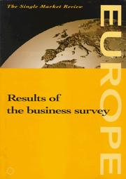 Front cover of Results of the Business Survey (Aggregate and Regional Impact) by Kogan Tate