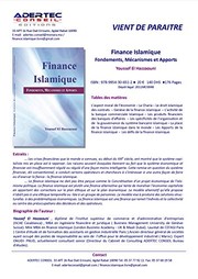 Front cover of Finance islamique by Youssef El Hazzaouni