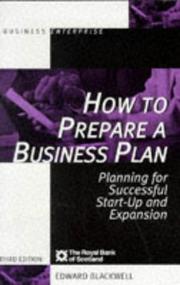 Cover of How to prepare a business plan by Edward Blackwell