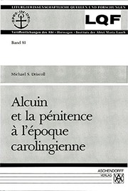 Front cover of Alcuin et la pénitence à l'époque carolingienne by Michael S. Driscoll