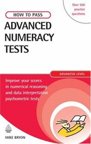 Cover of How to pass advanced numeracy tests by Mike Bryon