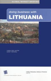 Front cover of Doing business with Lithuania by Marat Terterov