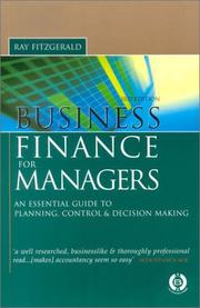 Front cover of Business Finance for Managers by Ray Fitzgerald