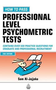 Cover of How to Pass Professional Level Psychometric Tests (How to Pass) by Sam Al-Jajjoka