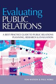 Cover of Evaluating public relations by Tom Watson