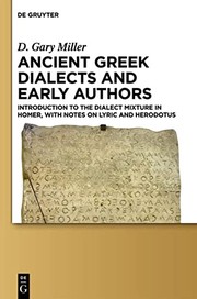 Front cover of Ancient Greek Dialects and Early Authors by D. Gary Miller