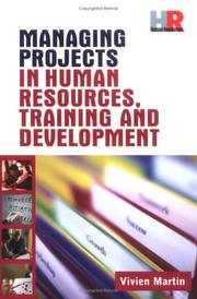 Cover of Managing Projects in Human Resources, Training & Development by Vivien Martin