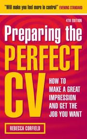 Cover of Preparing the Perfect CV by Rebecca Corfield