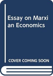 Front cover of An essay on Marxian economics by Robinson, Joan