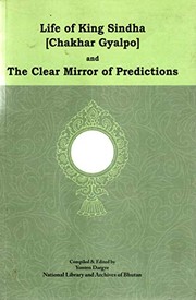 Front cover of Life of King Sindha (Chakhar Gyalpo) and the clear mirror of predictions by Denma Tsemang