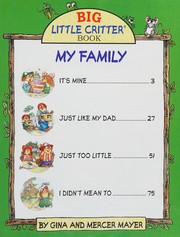 Front cover of My Family by Mercer Mayer