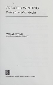Cover of Created Writing by Paul Agostino