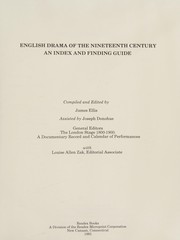 Front cover of English drama of the nineteenth century by James Ellis