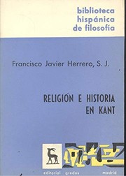 Front cover of Religión e historia en Kant by Francisco Javier Herrero