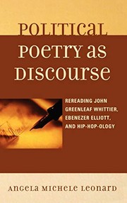 Front cover of Political poetry as discourse by Angela M. Leonard