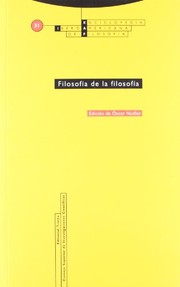 Front cover of Filosofía de la filosofía by Oscar Nudler