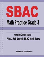 Cover of SBAC Math Practice Grade 3 by Elise Baniam