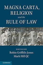 Front cover of Magna Carta, Religion and the Rule of Law by Robin Griffith-Jones