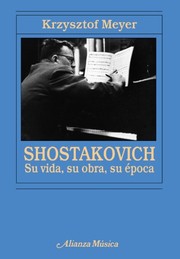 Front cover of Shostakovich by Krzysztof Meyer