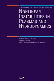 Cover of Nonlinear instabilities in plasmas and hydrodynamics by S. S. Moiseev