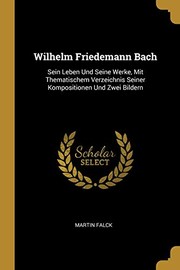 Cover of Wilhelm Friedemann Bach by Martin Falck