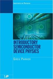 Cover of Introductory semiconductor device physics by Greg Parker