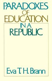 Front cover of Paradoxes of education in a republic by Eva T. H. Brann