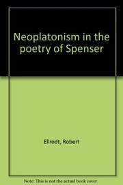 Cover of Neoplatonism in the poetry of Spenser by Robert Ellrodt
