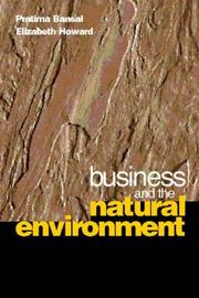 Front cover of Business and the natural environment by Pratima Bansal
