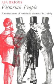 Front cover of Victorian people by Asa Briggs