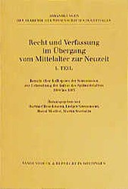 Front cover of Recht und Verfassung im Übergang vom Mittelalter zur Neuzeit by Hartmut Boockmann
